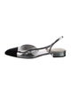Chanel Interlocking CC Logo Leather Slingback Flats