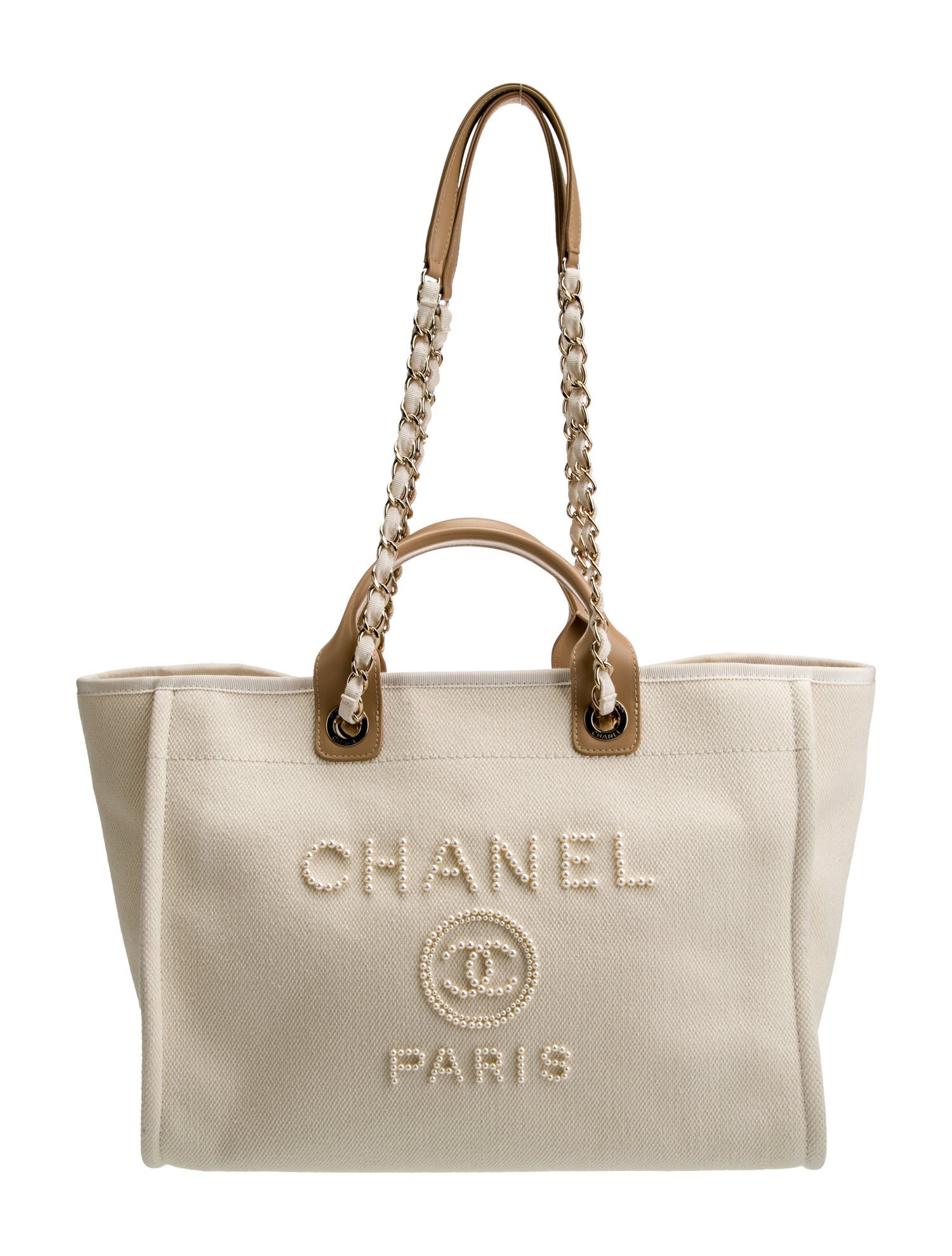 Chanel Canvas Medium Pearl Deauville Tote