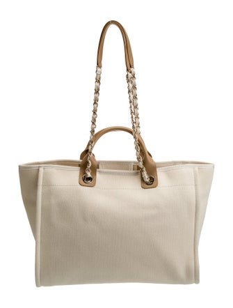 Chanel Canvas Medium Pearl Deauville Tote