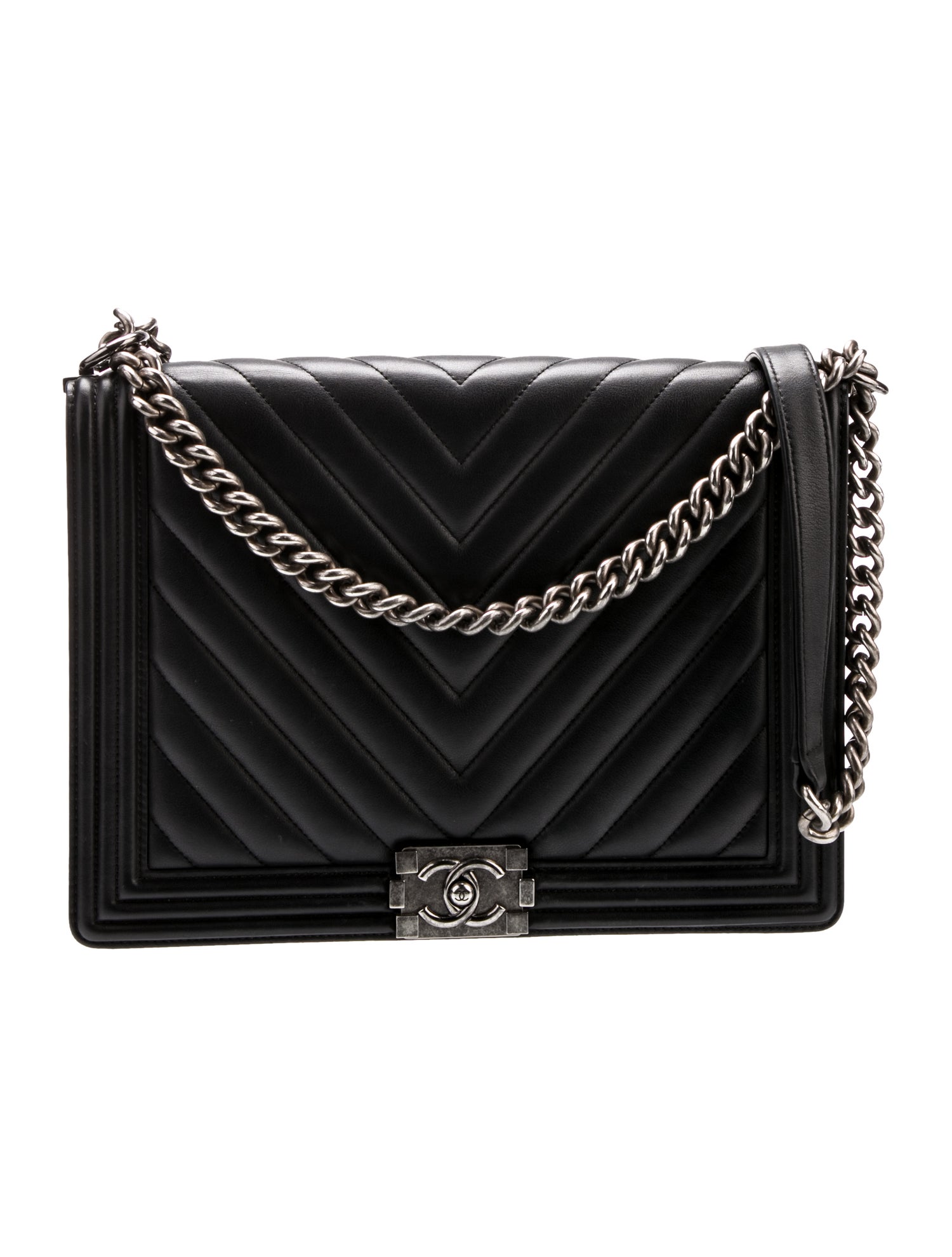 Chanel XL Chevron Boy Bag