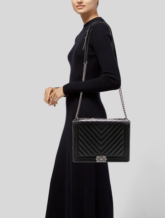 Chanel XL Chevron Boy Bag