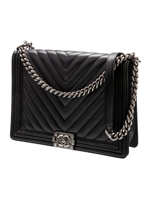 Chanel XL Chevron Boy Bag