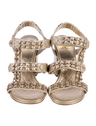 Chanel 2018 Interlocking CC Logo Sandals