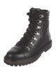 Chanel Interlocking CC Logo Leather Combat Boots