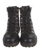 Chanel Interlocking CC Logo Leather Combat Boots
