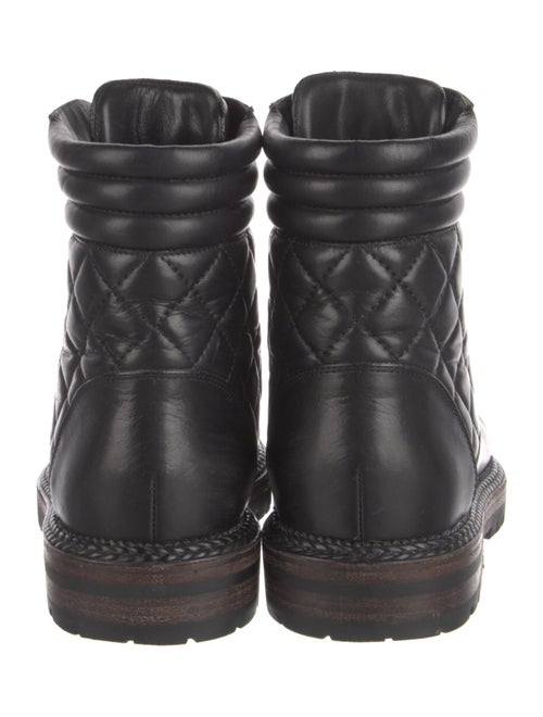 Chanel Interlocking CC Logo Leather Combat Boots