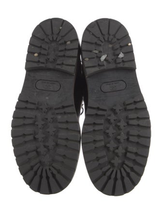 Chanel Interlocking CC Logo Leather Combat Boots