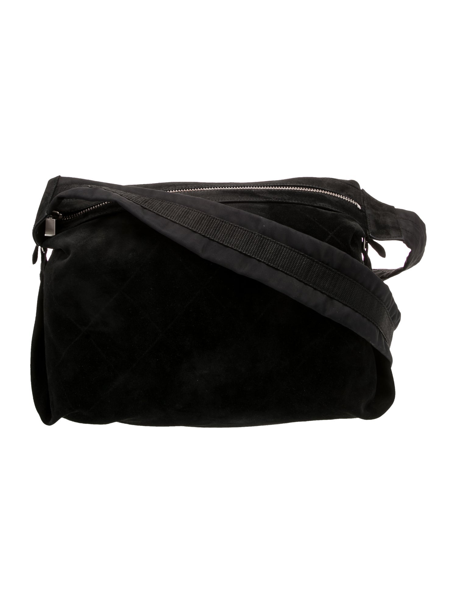 Chanel Suede Quilted Shoulder Bag