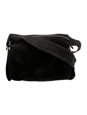 Chanel Suede Quilted Shoulder Bag