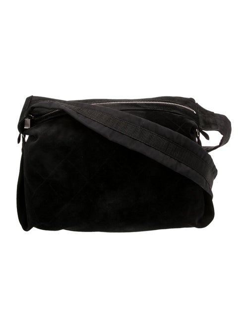 Chanel Suede Quilted Shoulder Bag