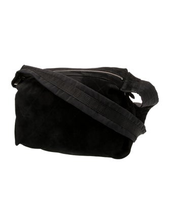 Chanel Suede Quilted Shoulder Bag