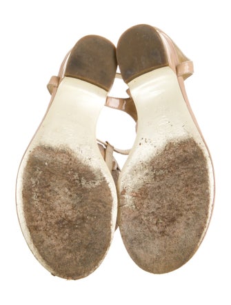 Chanel 2017 Interlocking CC Logo T-Strap Sandals