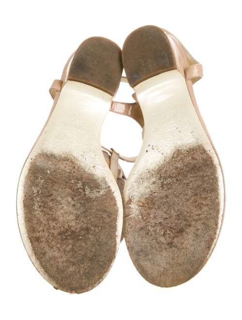 Chanel 2017 Interlocking CC Logo T-Strap Sandals