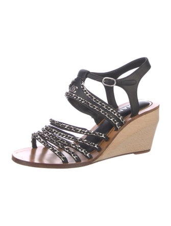 Chanel 2020 Interlocking CC Logo Sandals