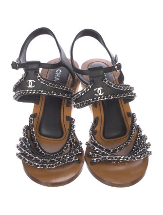 Chanel 2020 Interlocking CC Logo Sandals