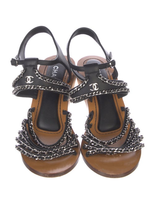 Chanel 2020 Interlocking CC Logo Sandals