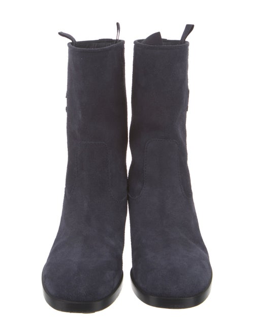 Chanel Interlocking CC Logo Suede Boots