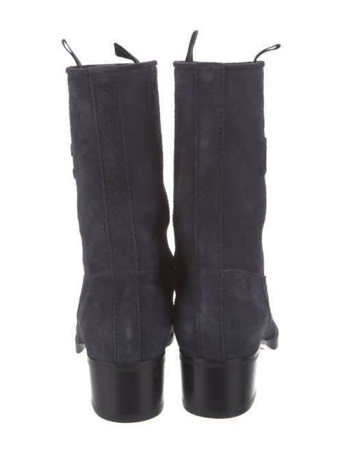 Chanel Interlocking CC Logo Suede Boots