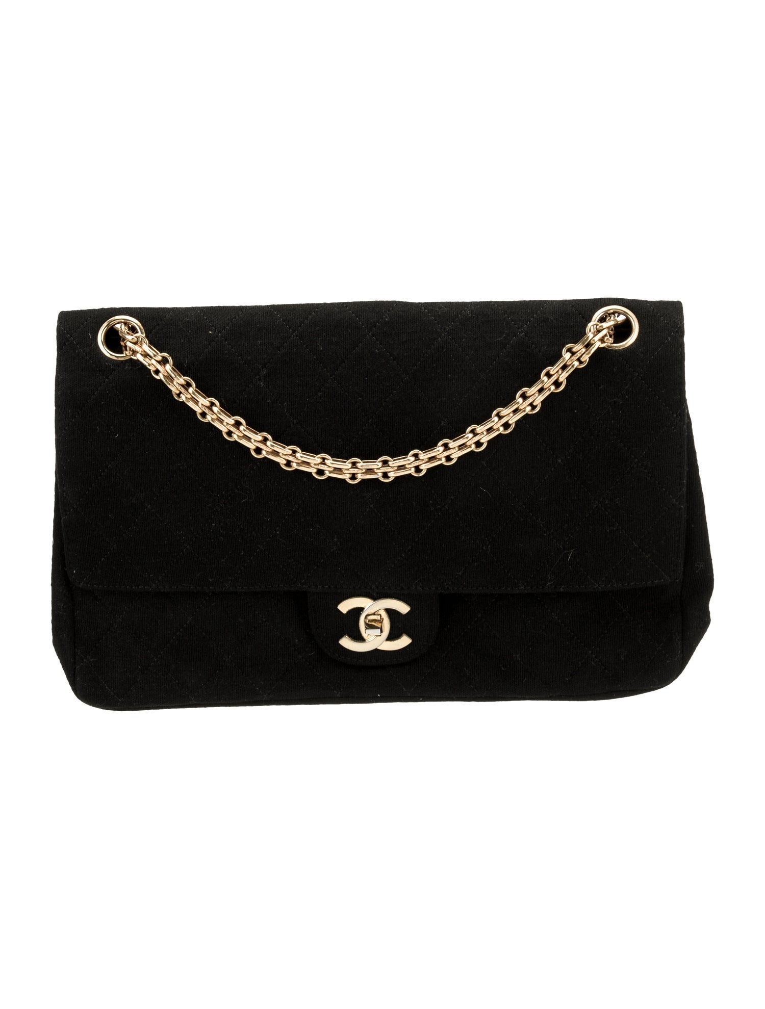 Chanel Classic Medium Jersey Double Flap Bag