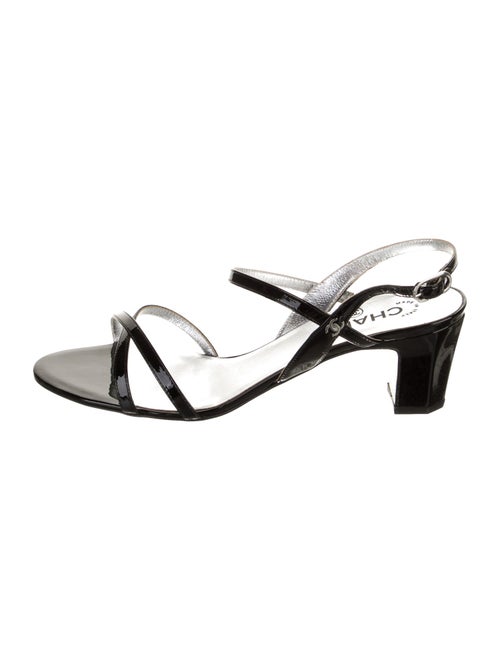 Chanel Interlocking CC Logo Slingback Sandals