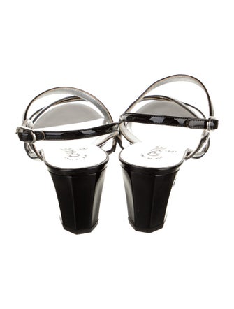 Chanel Interlocking CC Logo Slingback Sandals