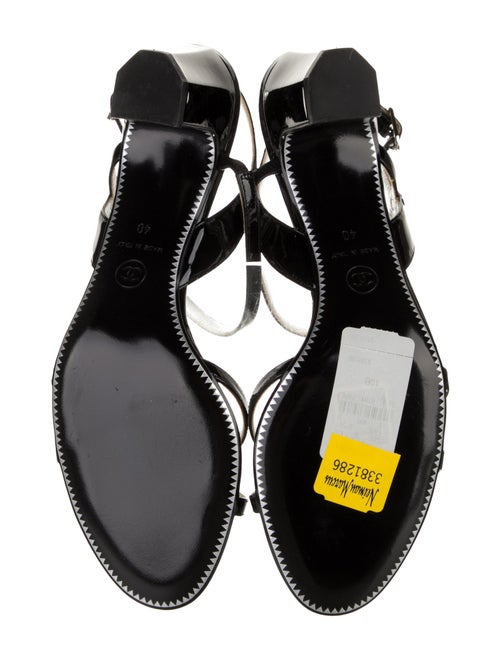 Chanel Interlocking CC Logo Slingback Sandals