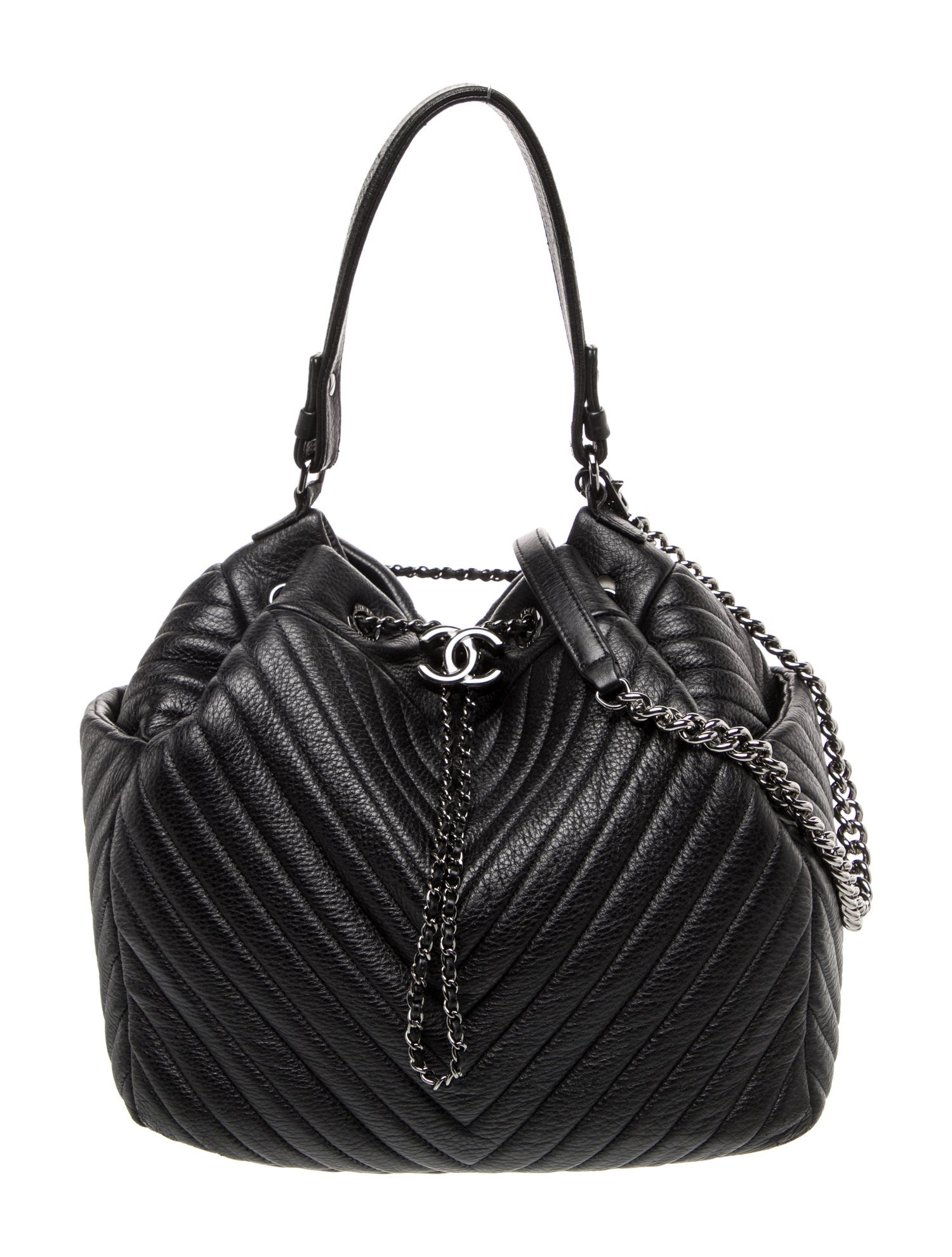 Chanel Chevron Urban Spirit Bucket Bag
