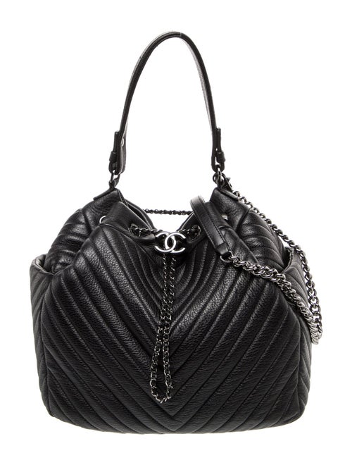 Chanel Chevron Urban Spirit Bucket Bag