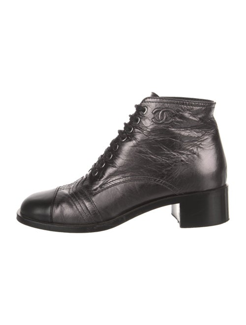 Chanel 2018 Interlocking CC Logo Combat Boots