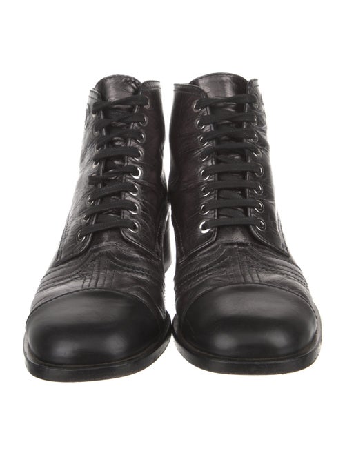 Chanel 2018 Interlocking CC Logo Combat Boots