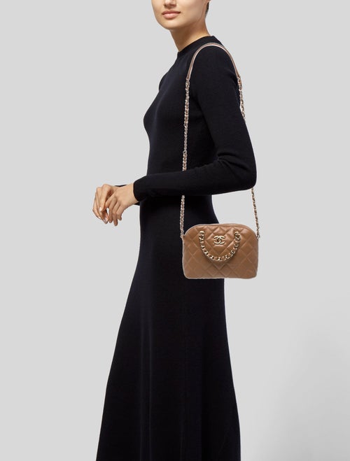 Chanel Mini Shiny Coco Clutch w/ Chain