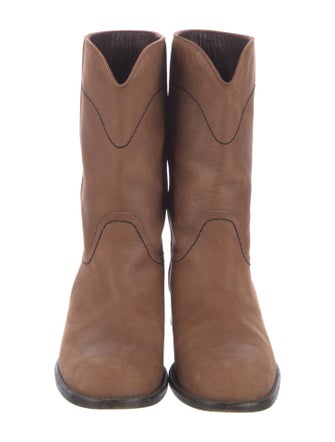 Chanel Interlocking CC Logo Suede Western Boots