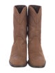 Chanel Interlocking CC Logo Suede Western Boots