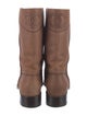 Chanel Interlocking CC Logo Suede Western Boots