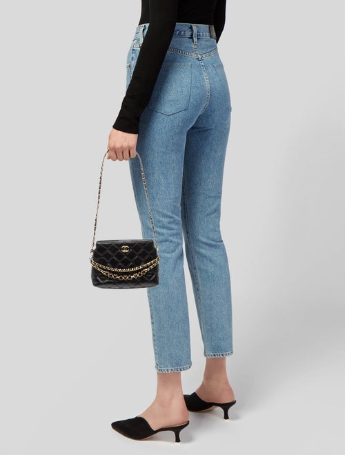 Chanel Heart Hobo Clutch w/ Chain