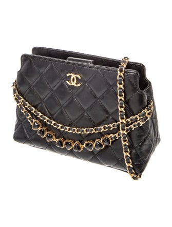 Chanel Heart Hobo Clutch w/ Chain