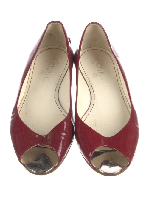 Chanel Interlocking CC Logo Patent Leather Mules