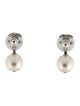 Chanel 2023 Faux Pearl & Strass CC Drop Earrings