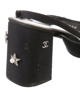 Chanel 2017 Interlocking CC Logo T-Strap Sandals