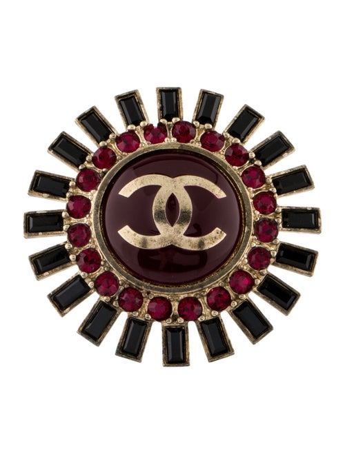 Chanel Resin & Strass CC Cocktail Ring