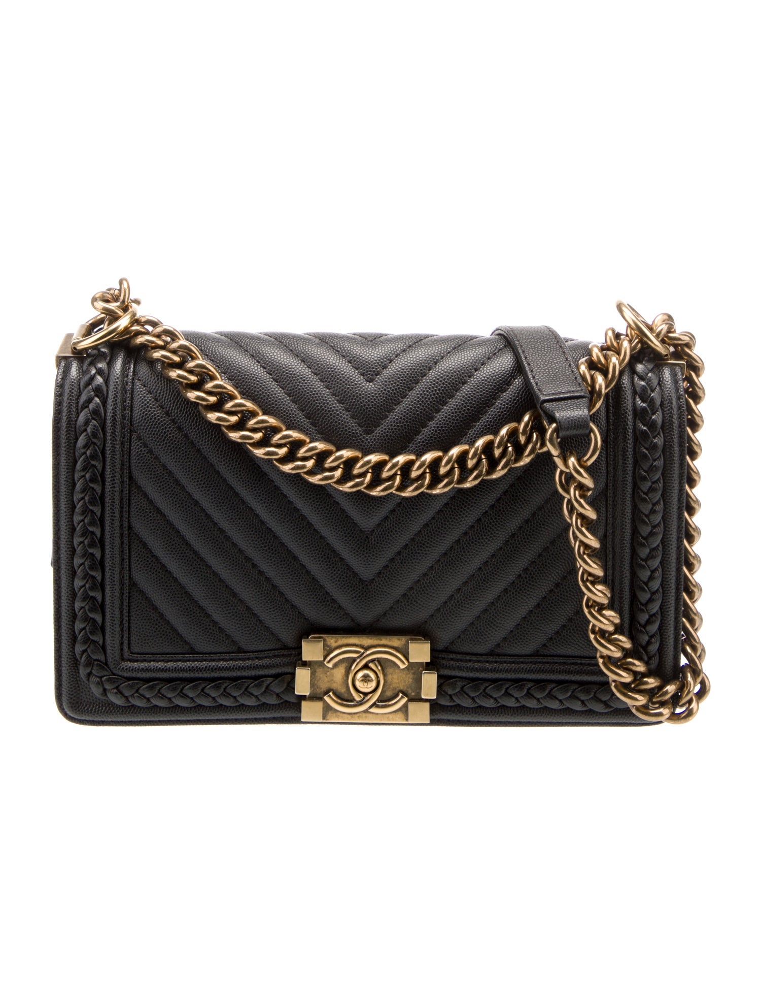 Chanel Medium Chevron Braid Around Boy Bag w/Tags