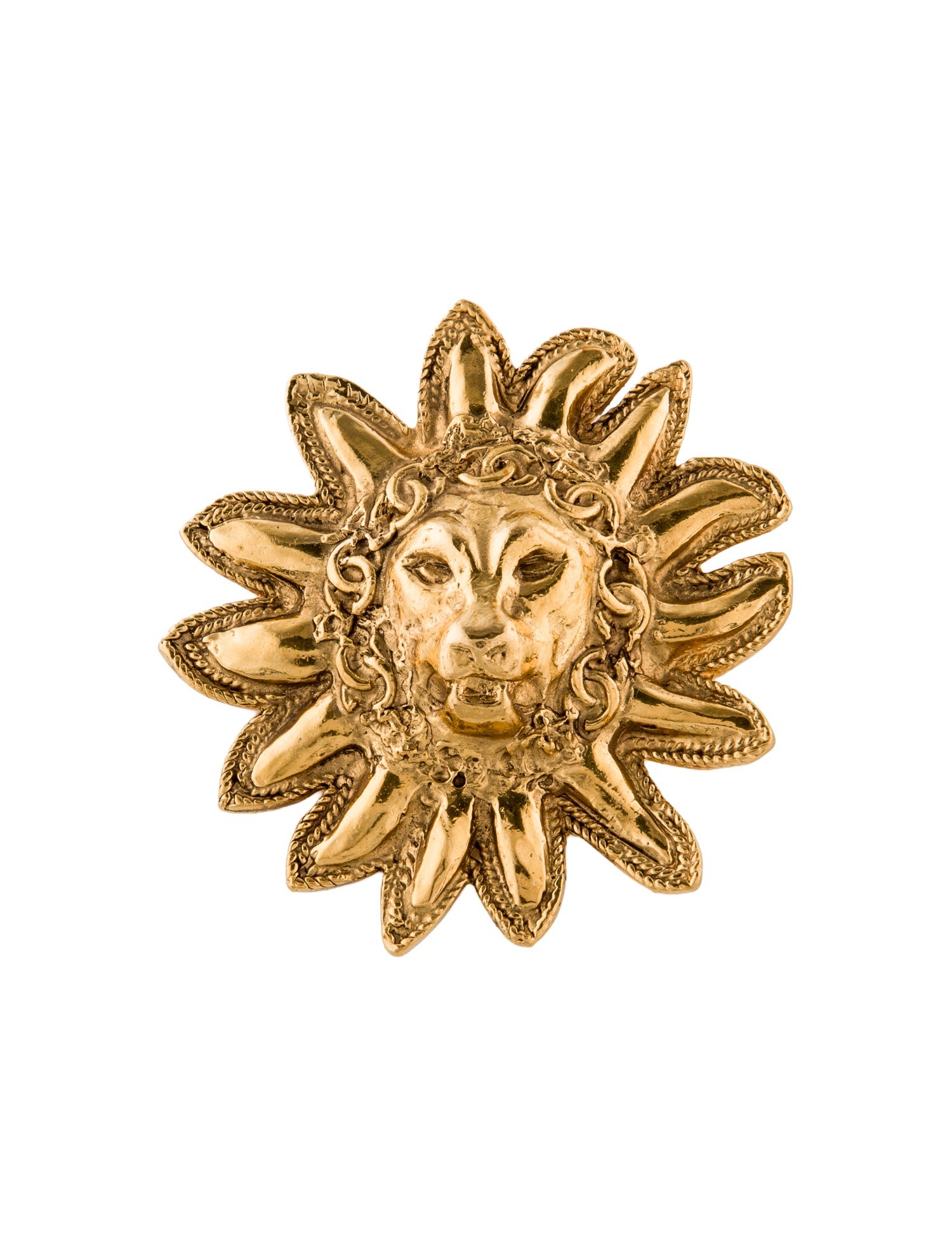 Chanel Vintage Lion Head Brooch