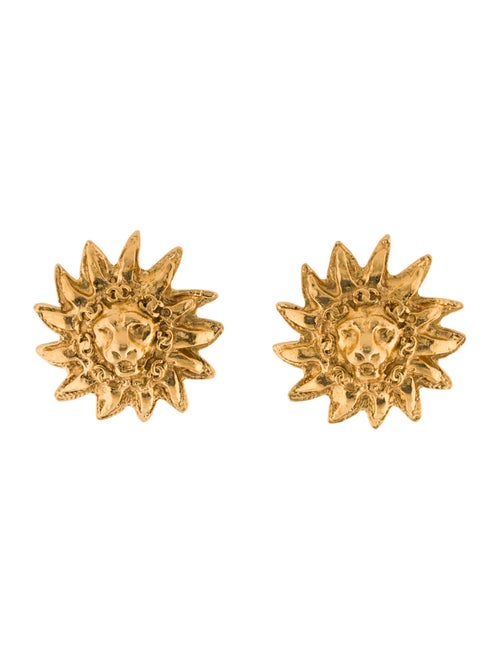 Chanel Lion Head Clip-On Earrings