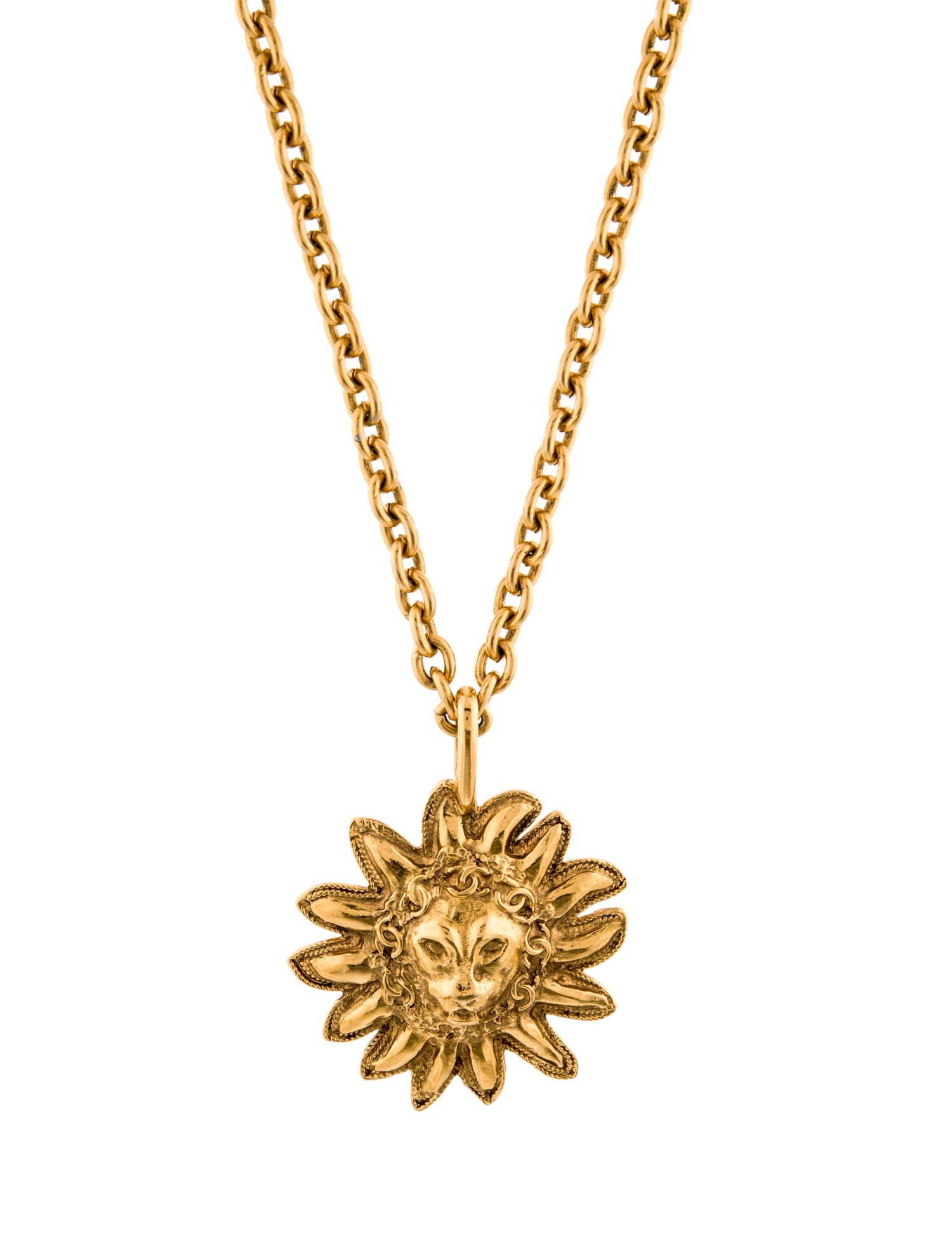 Chanel Vintage Lion Pendant Necklace