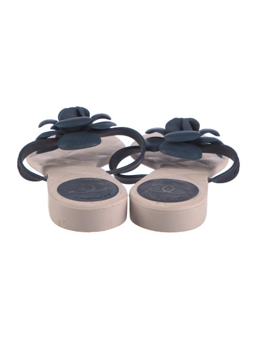 Chanel Interlocking CC Logo Rubber Slides