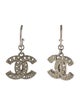Chanel Strass CC Drop Earrings