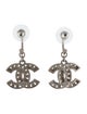 Chanel Strass CC Drop Earrings