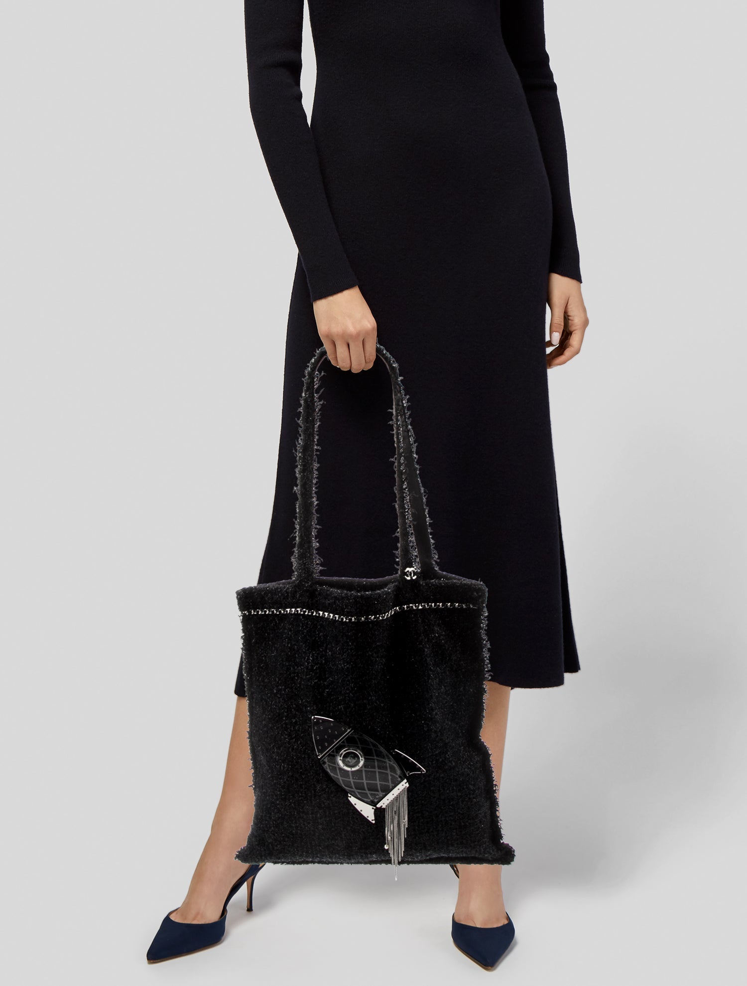 Chanel Rocket Shopping In Fabrics Tote