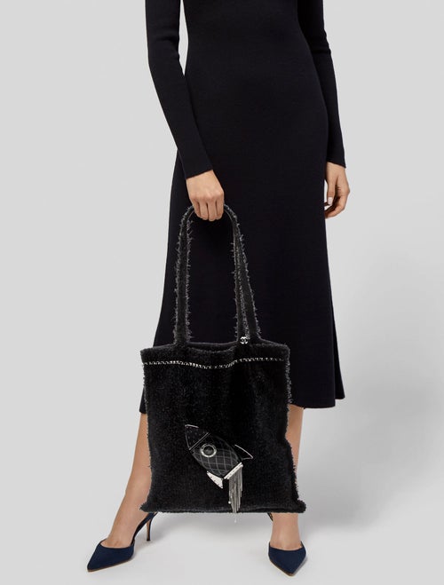 Chanel Rocket Shopping In Fabrics Tote