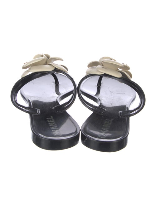 Chanel Interlocking CC Logo Rubber Slides